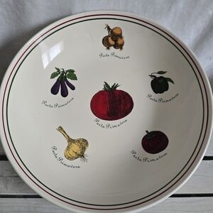 Vtg Pasta Bowl 12” Ceramic Made In Portugal Certified International
